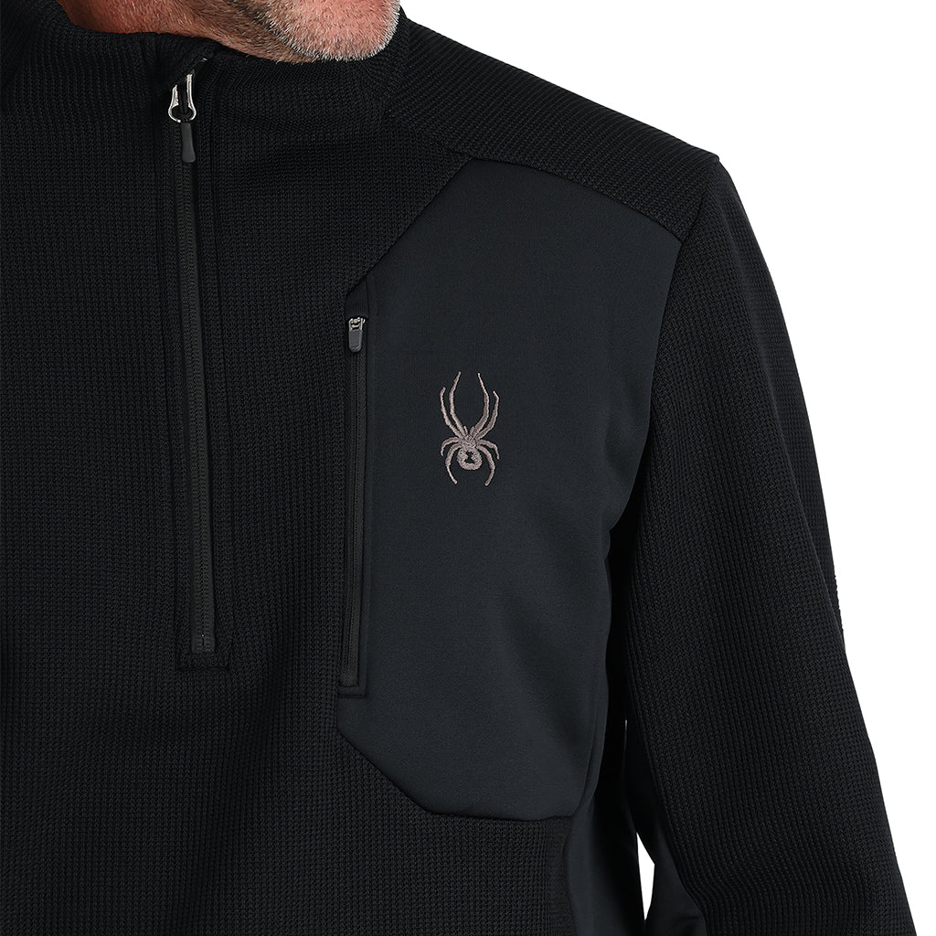 Mens Bandit Half Zip Fleece Jacket - Black - Image 5