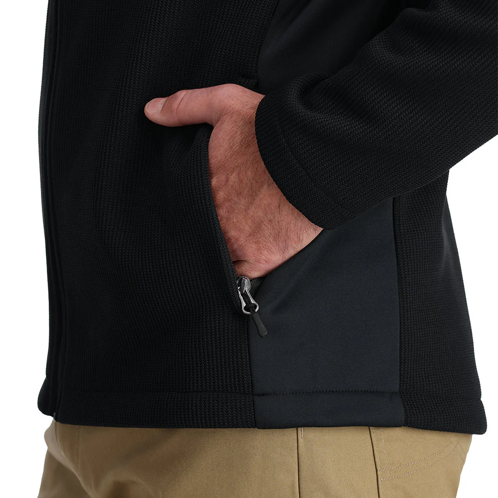 Mens Bandit Hooded Fleece Jacket - Black - Image 3