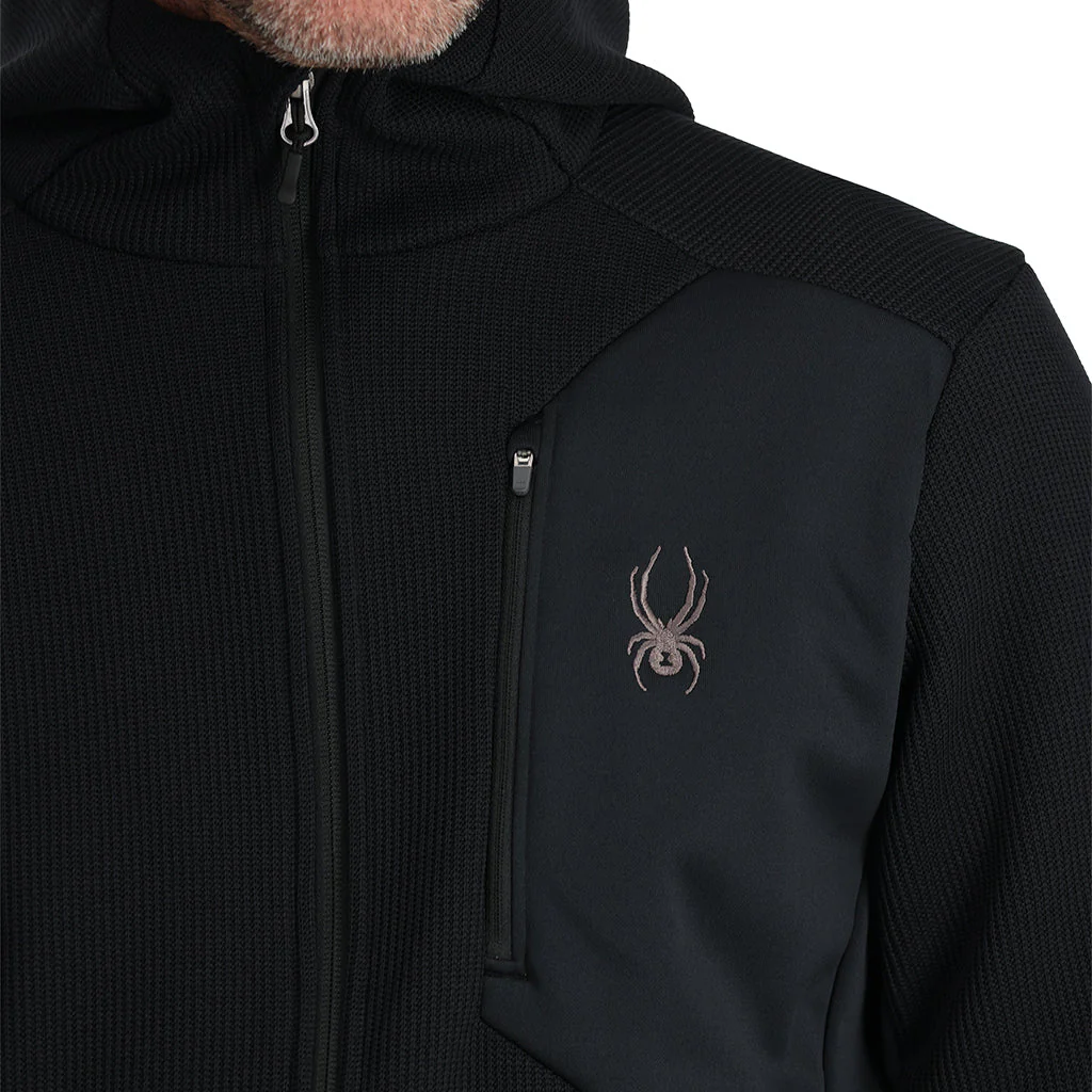 Mens Bandit Hooded Fleece Jacket - Black - Image 4