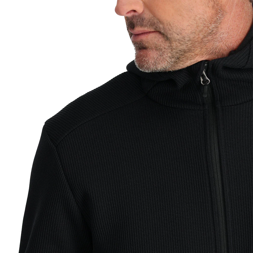 Mens Bandit Hooded Fleece Jacket - Black - Image 5