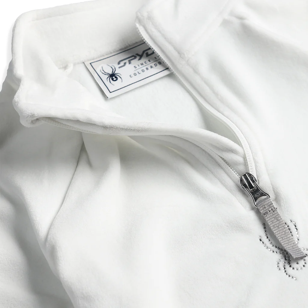 Girls Shimmer Bug Half Zip - White - Image 3