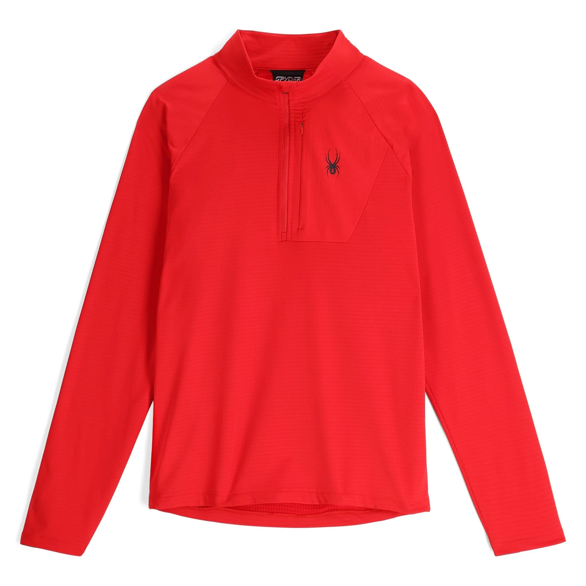 Mens Gridweb Fleece Half Zip Jacket - Spyder Red - Image 5