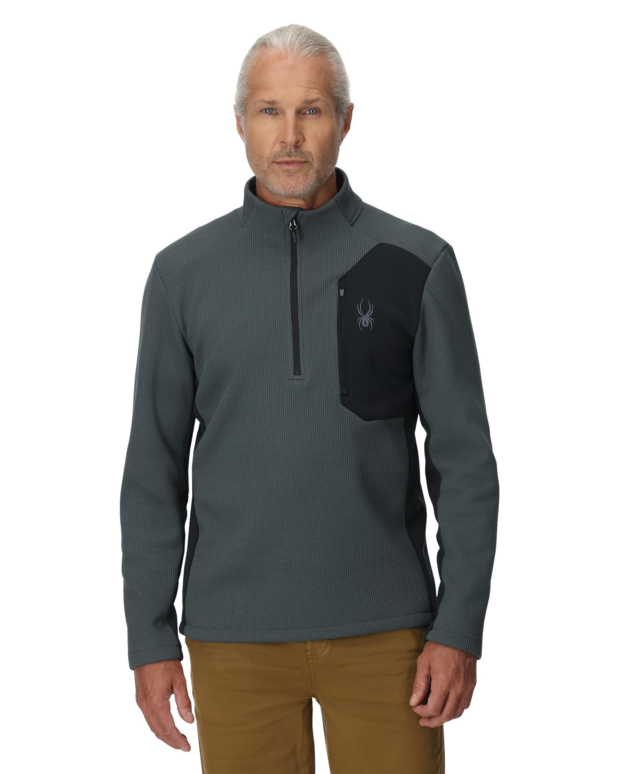 Mens Bandit Half Zip Jacket- Slate Blue - Image 3
