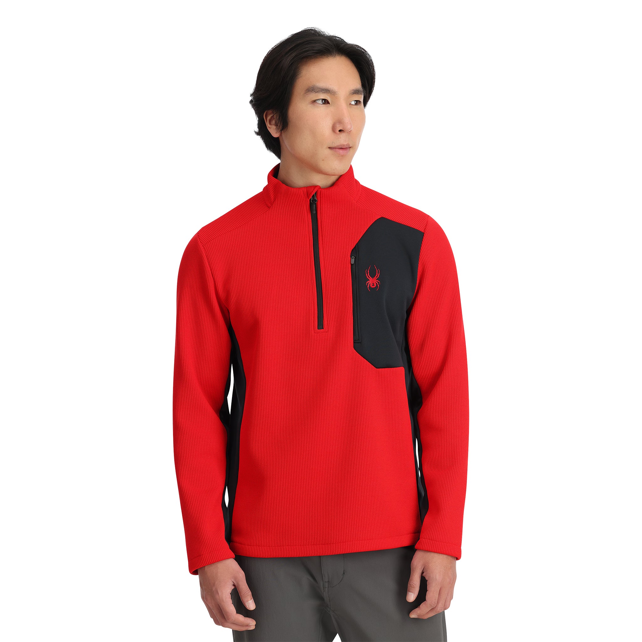 Mens Bandit Half Zip - Spyder Red - Image 3