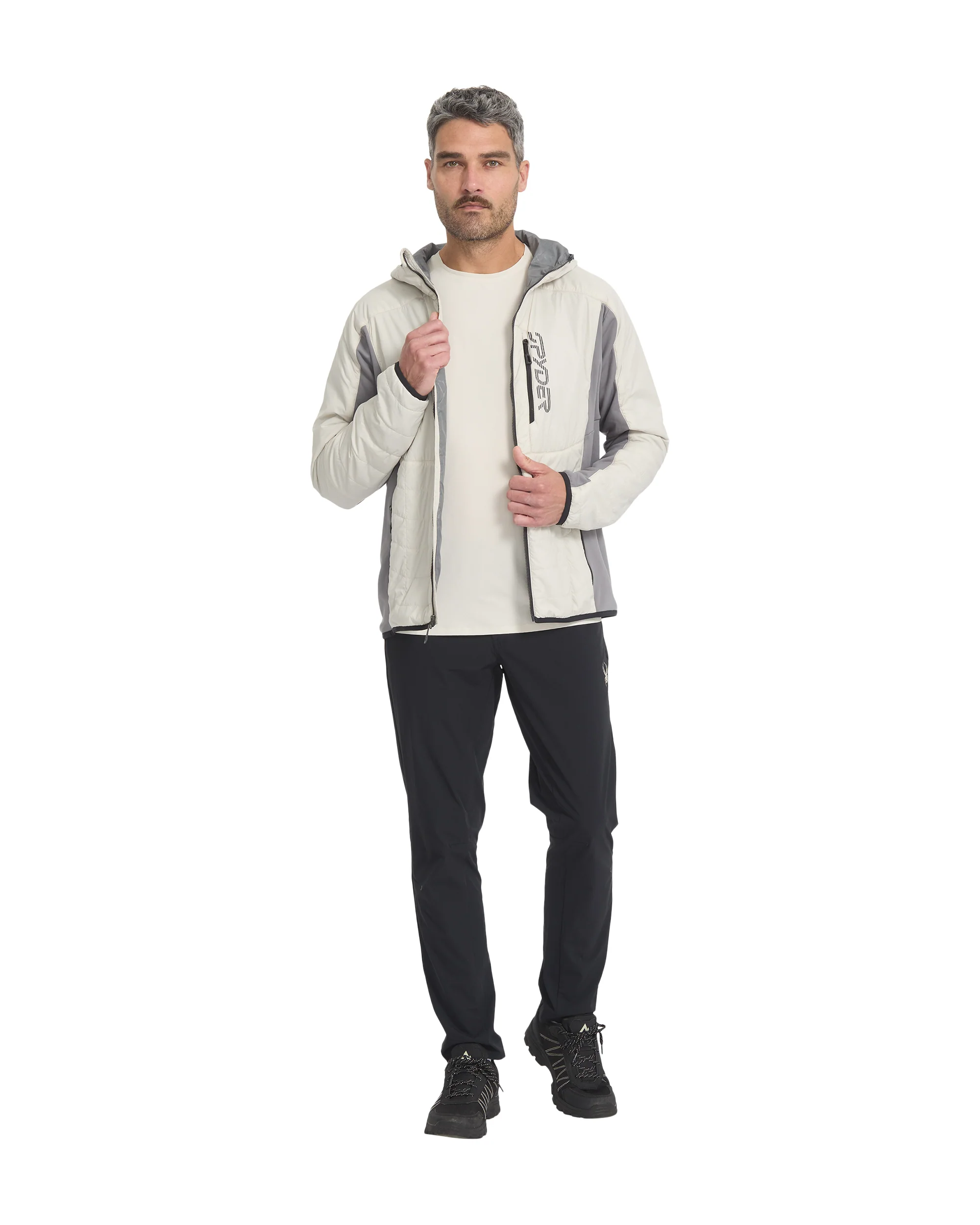 Men's Glissade Hooded Jacket - Light Grey - Image 5