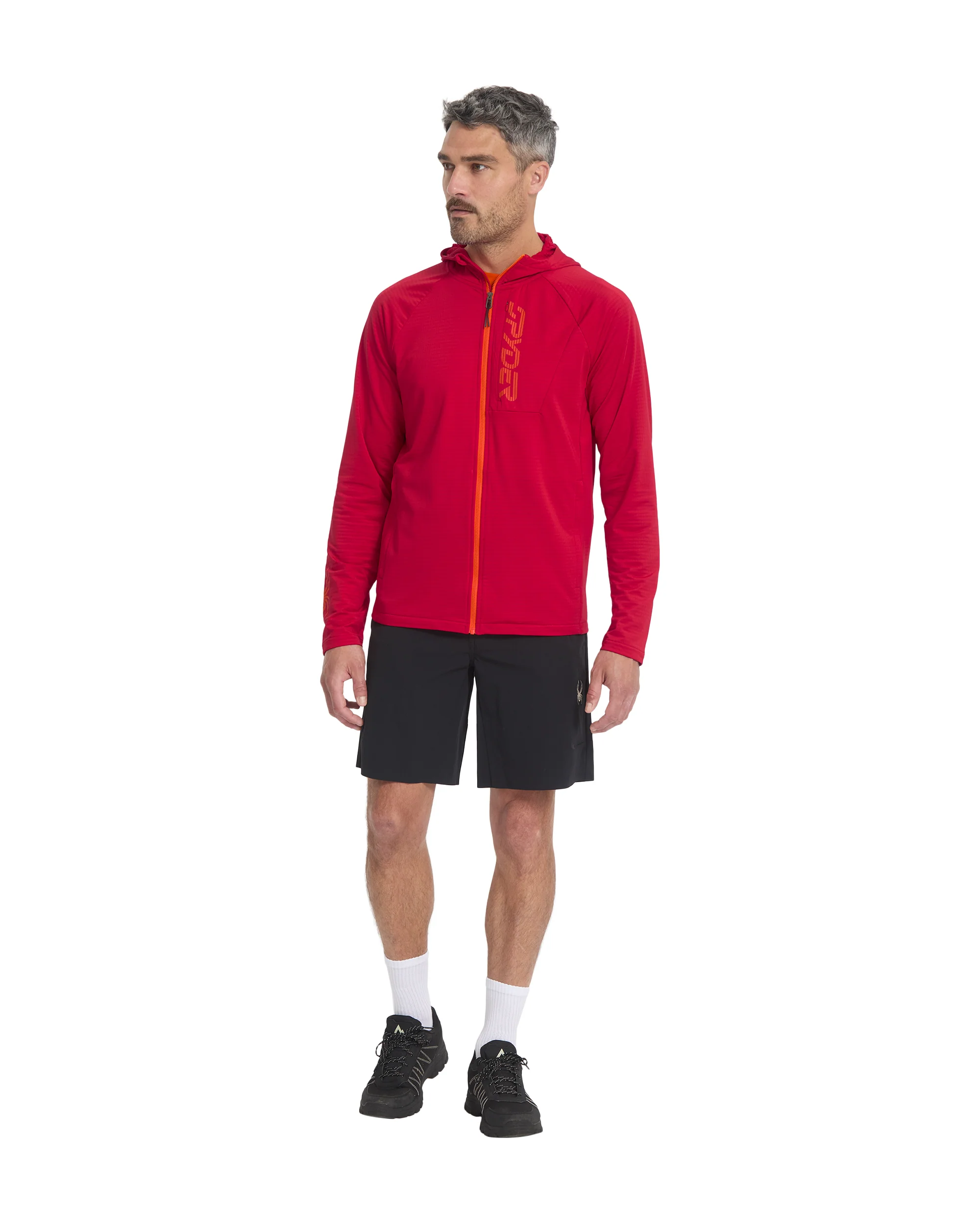 Men's GridWeb™ Fleece Hoodie - Spyder Red - Image 4