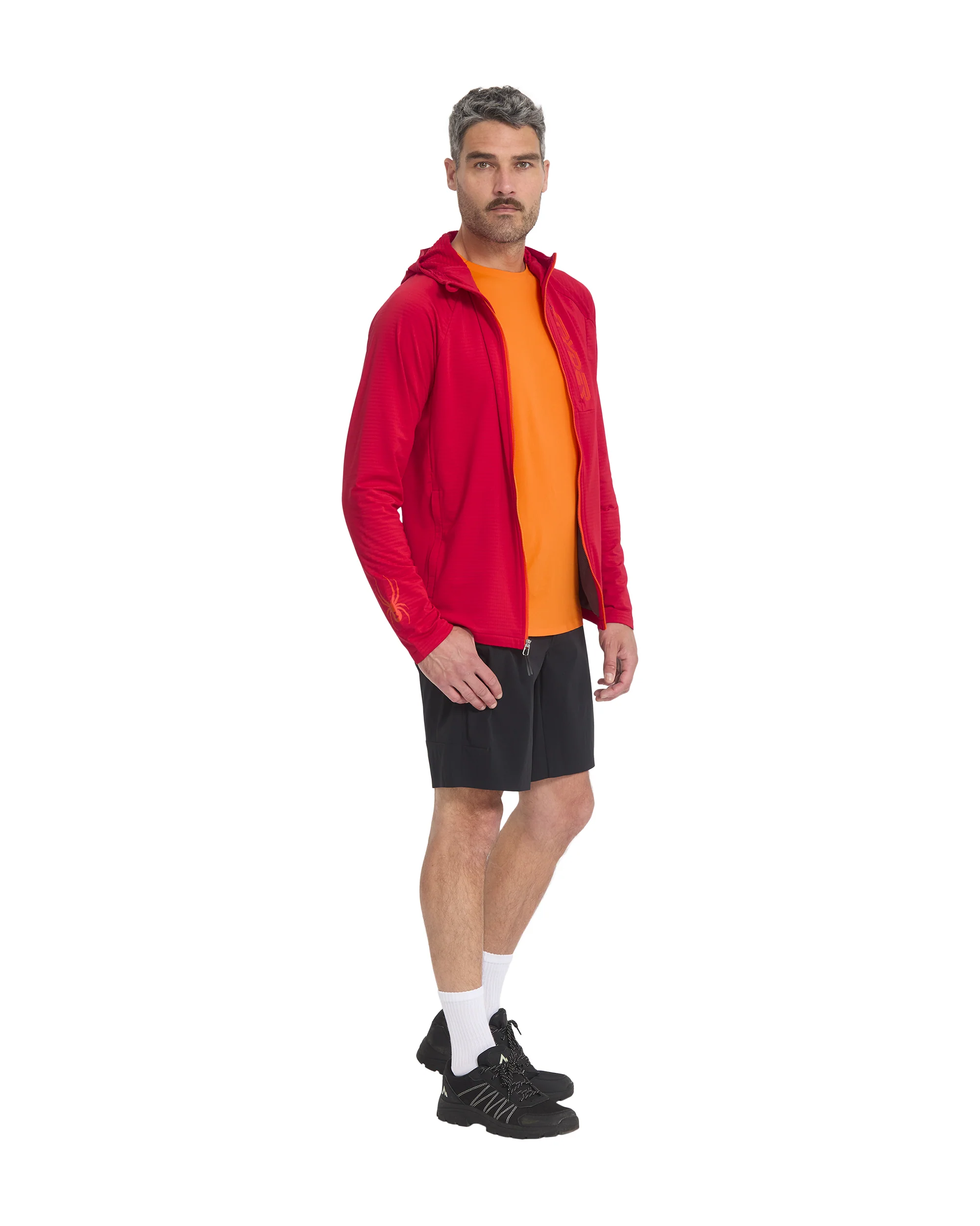 Men's GridWeb™ Fleece Hoodie - Spyder Red - Image 5
