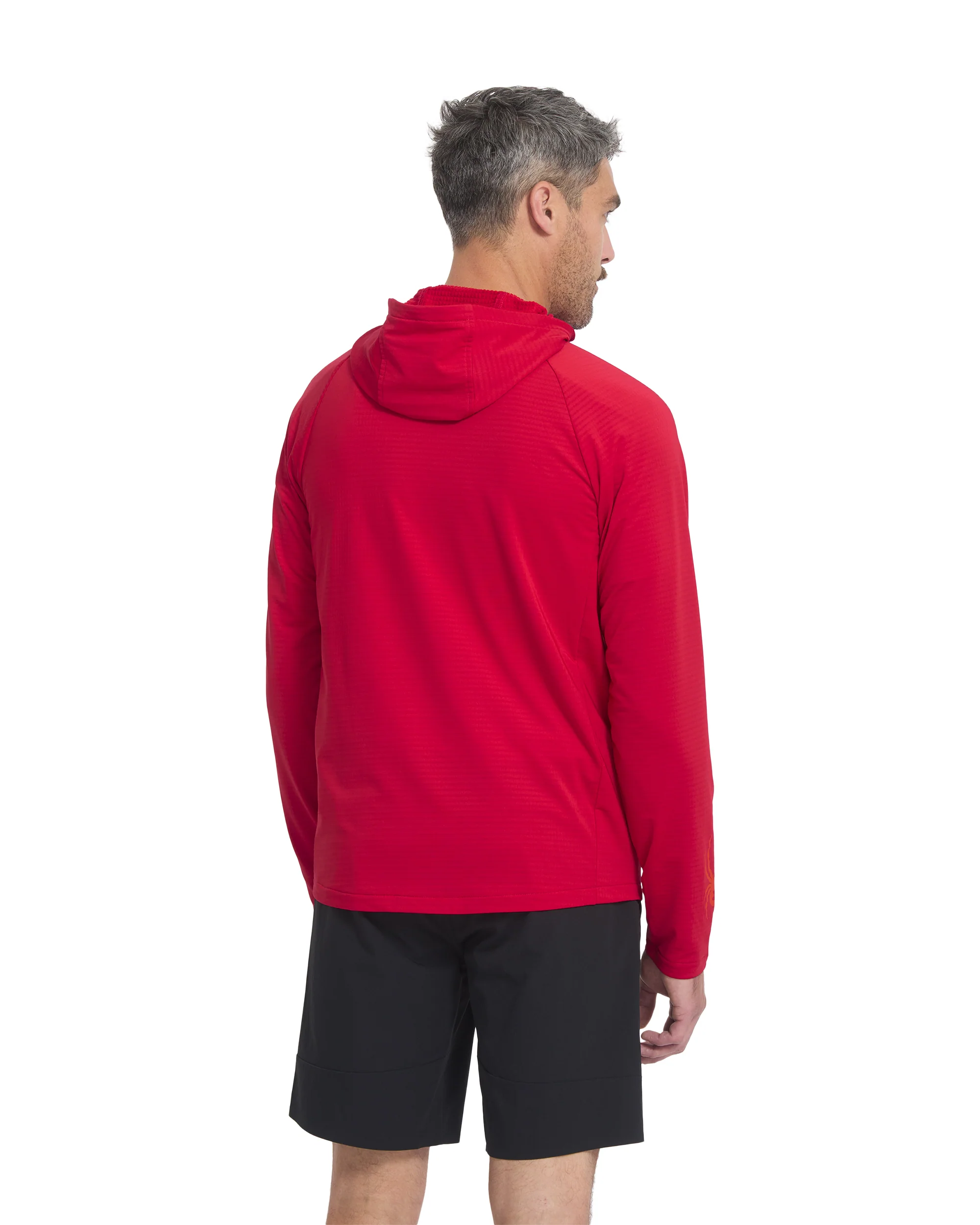 Men's GridWeb™ Fleece Hoodie - Spyder Red - Image 6