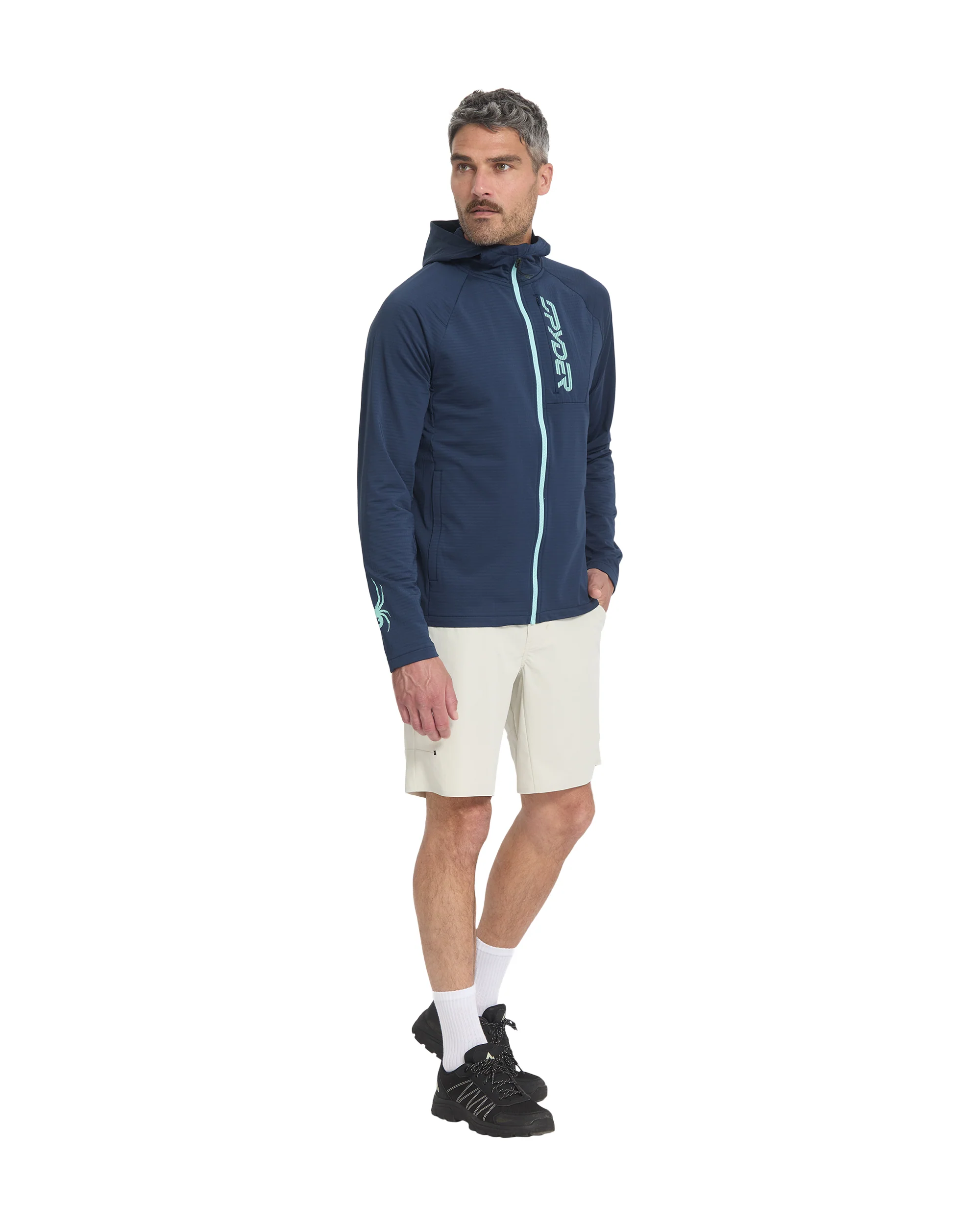 Men's GridWeb™ Fleece Hoodie - True Navy - Image 4