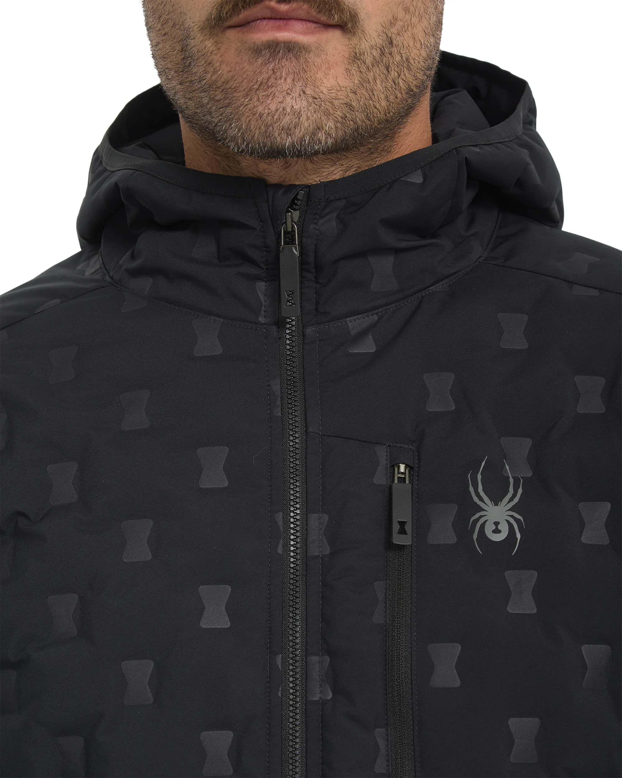 Men's Zenith Hooded Down Jacket - Black - Image 3