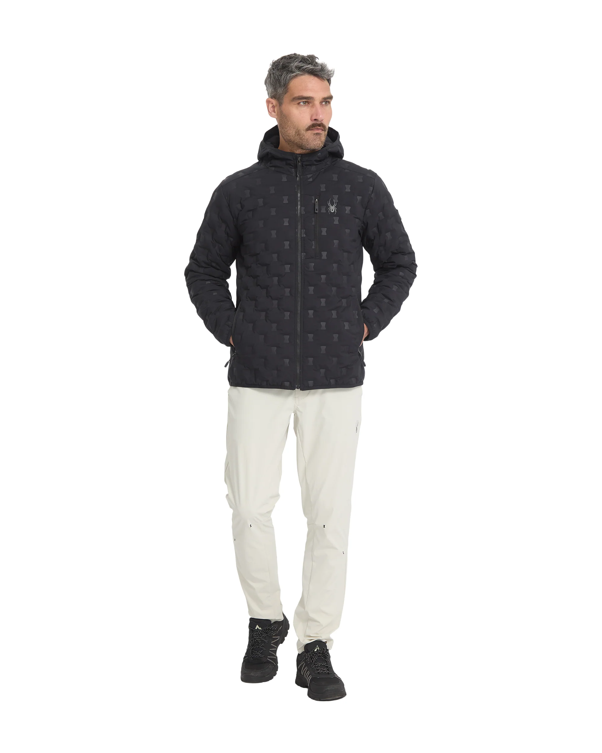 Men's Zenith Hooded Down Jacket - Black - Image 4