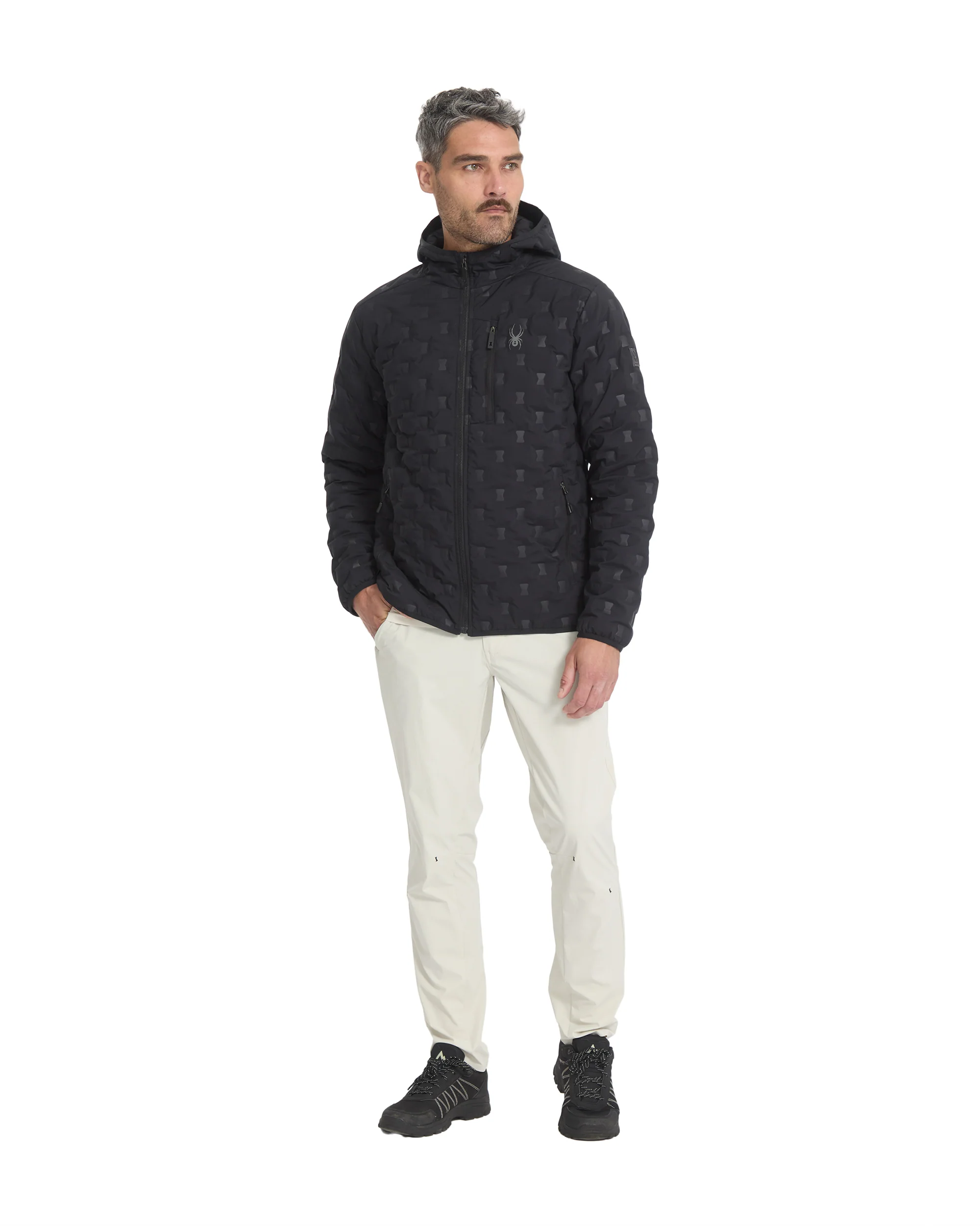 Men's Zenith Hooded Down Jacket - Black - Image 5
