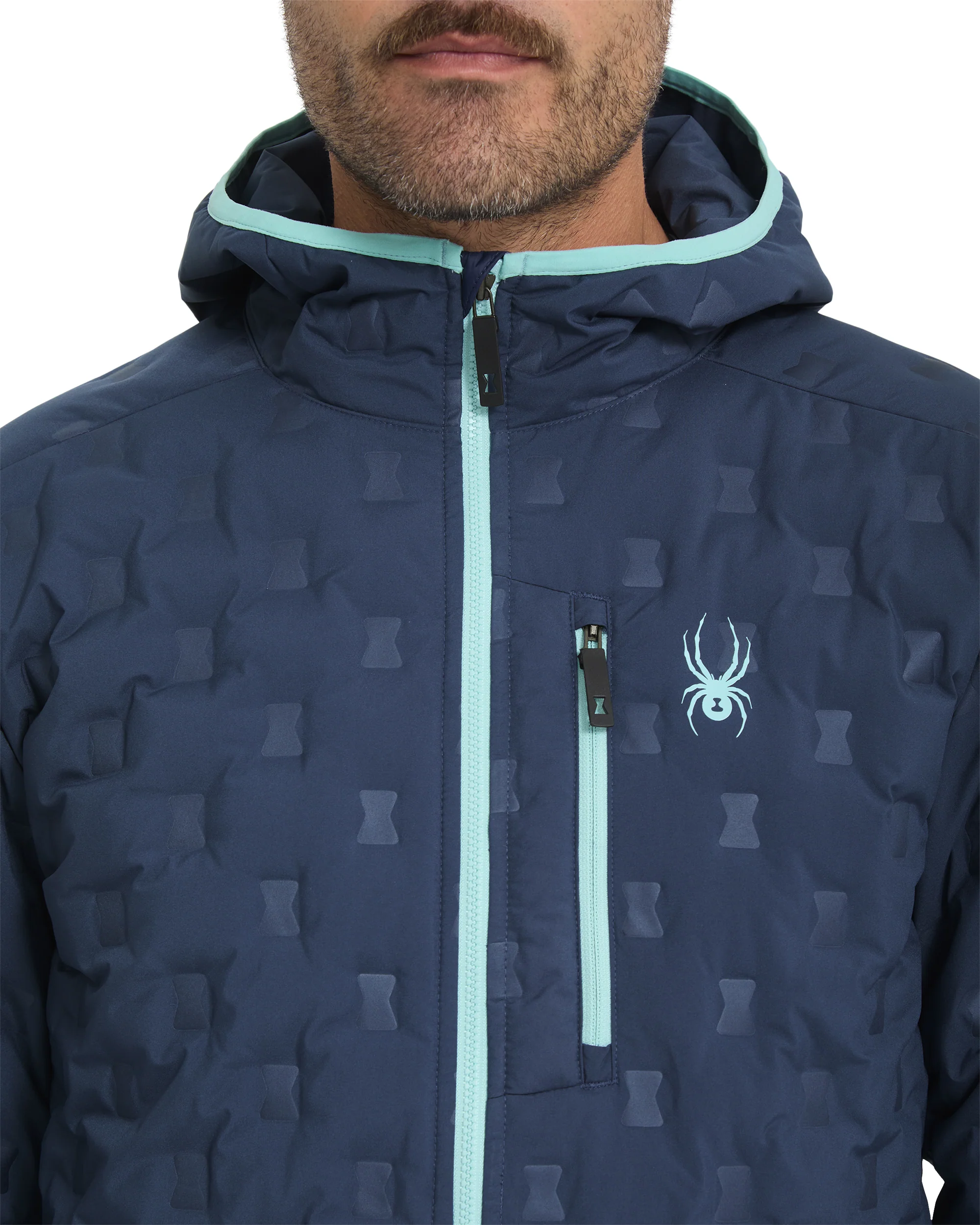 Men's Zenith Hooded Down Jacket - True Navy - Image 3