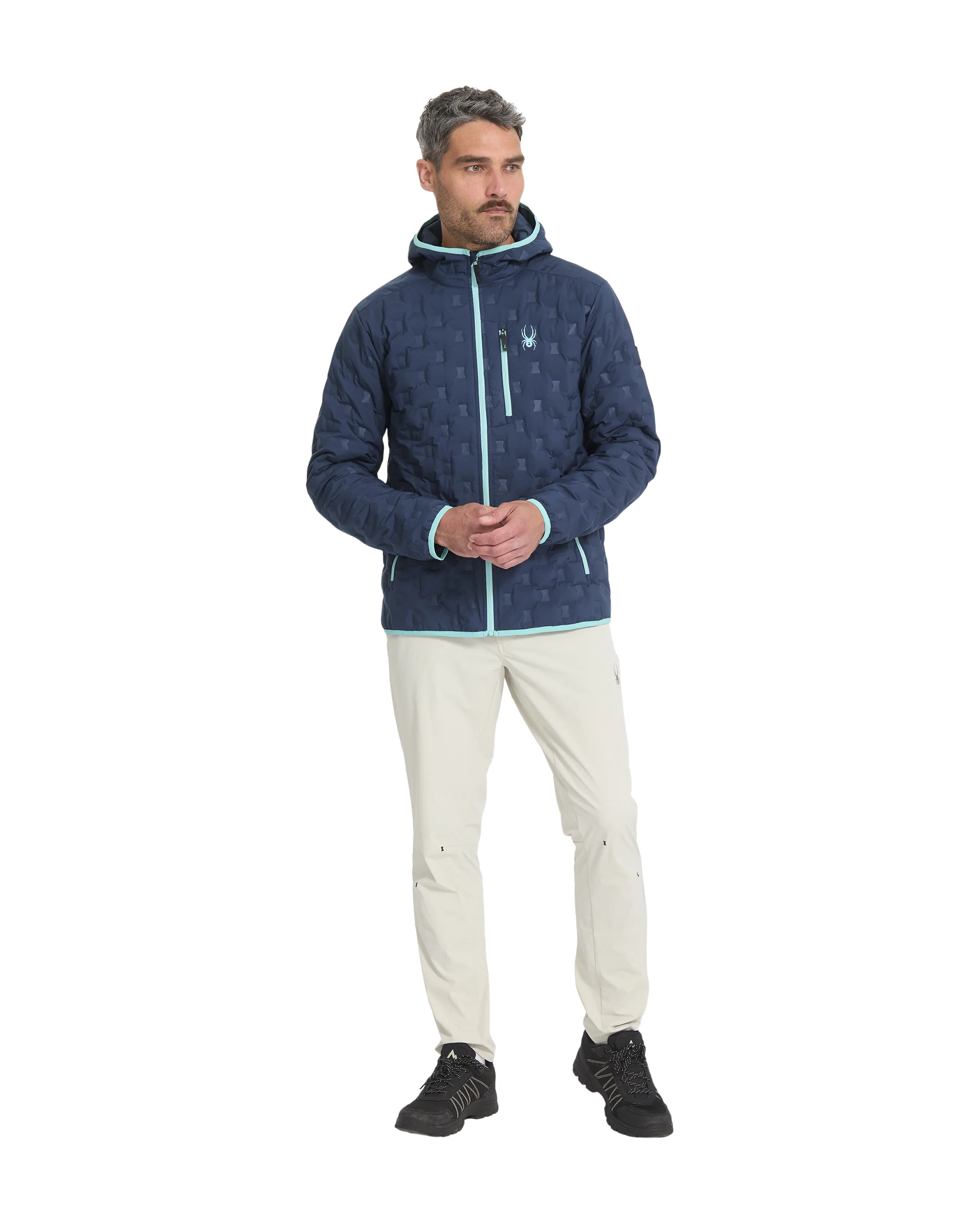 Men's Zenith Hooded Down Jacket - True Navy - Image 5
