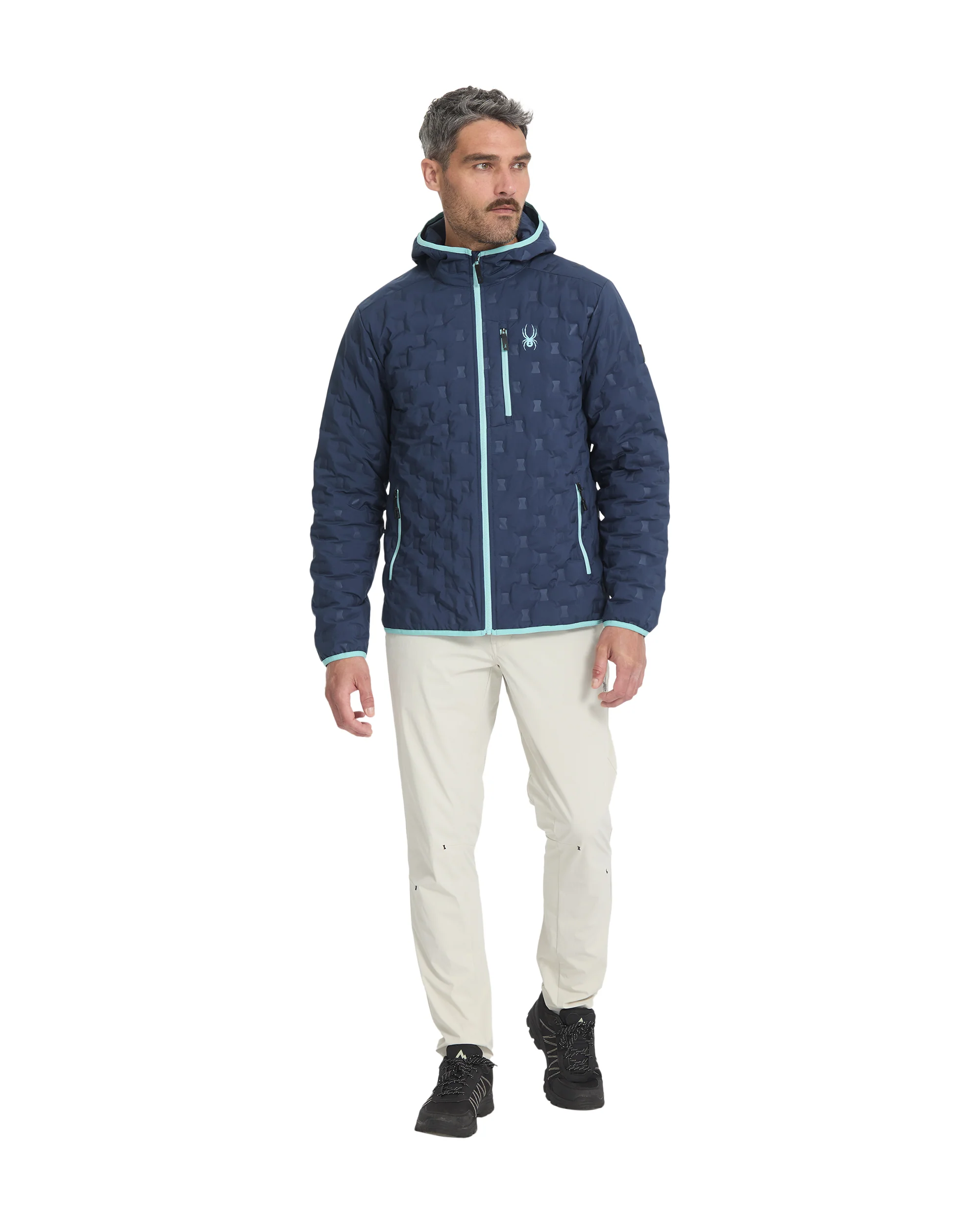 Men's Zenith Hooded Down Jacket - True Navy - Image 6