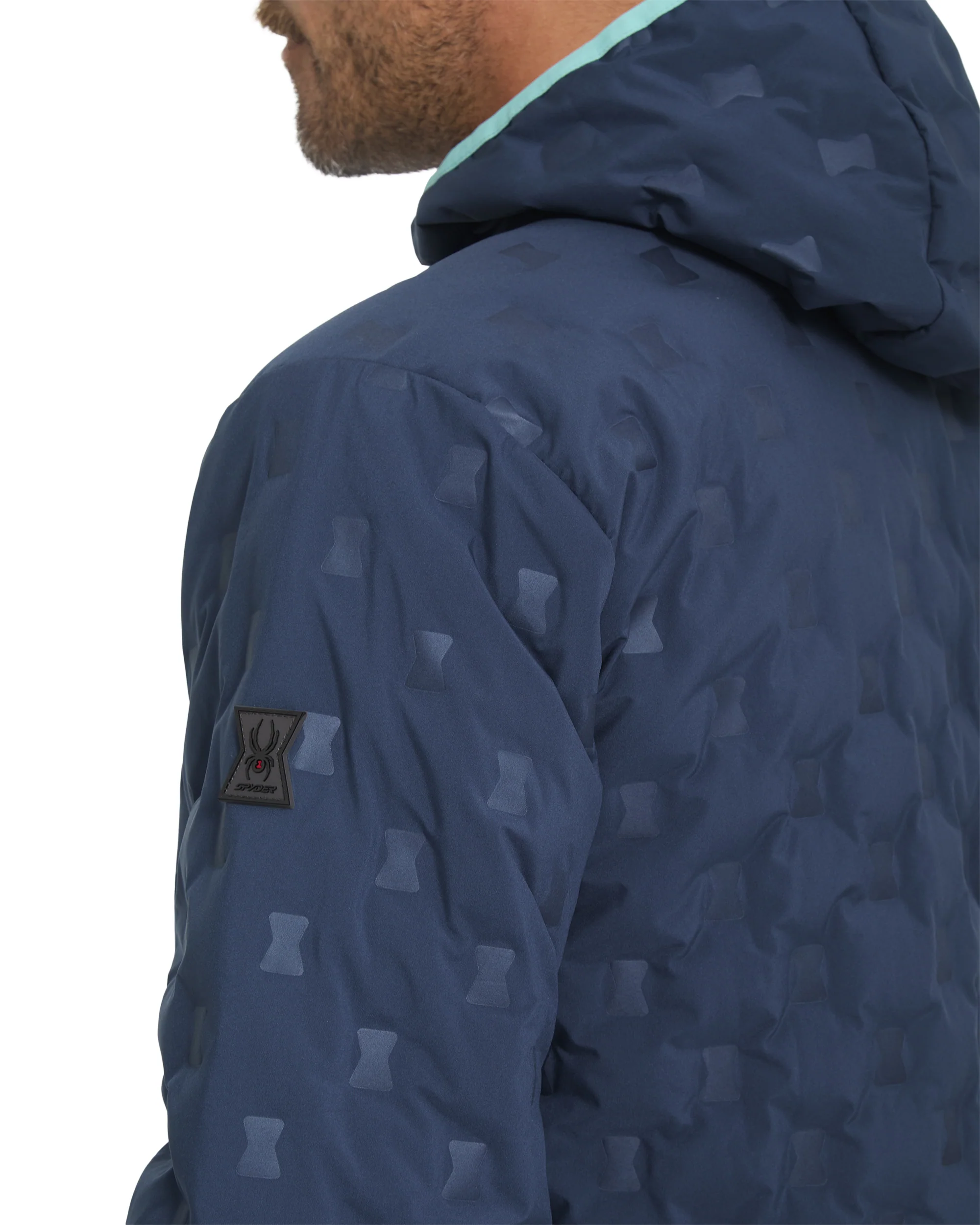 Men's Zenith Hooded Down Jacket - True Navy - Image 7