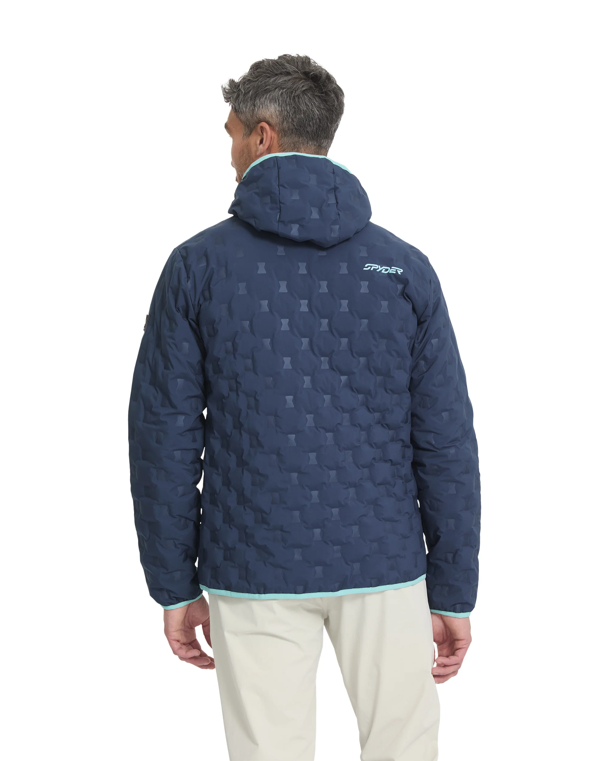 Men's Zenith Hooded Down Jacket - True Navy - Image 8