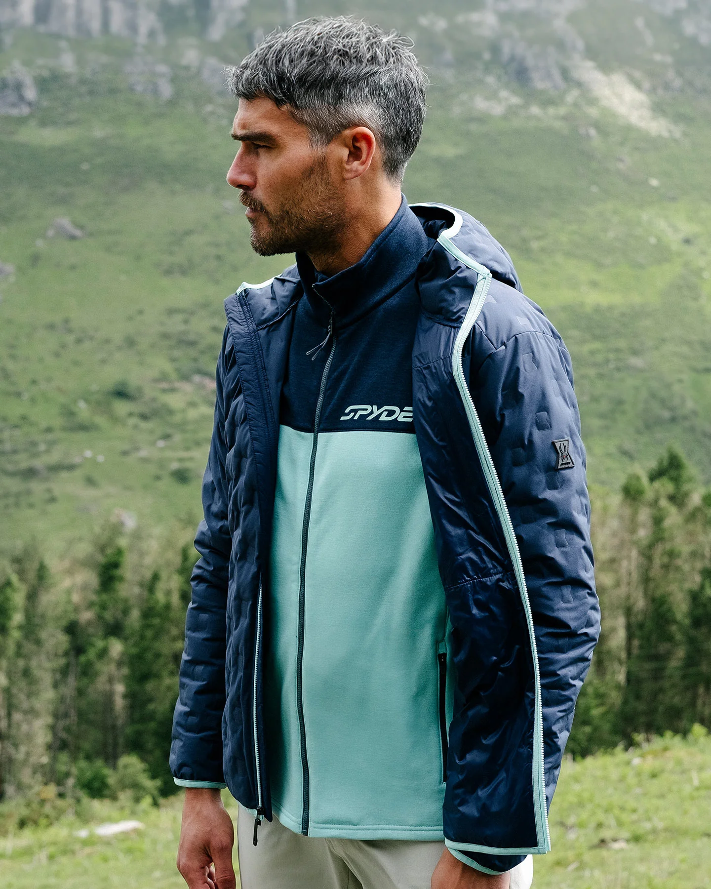 Men's Zenith Hooded Down Jacket - True Navy - Image 9
