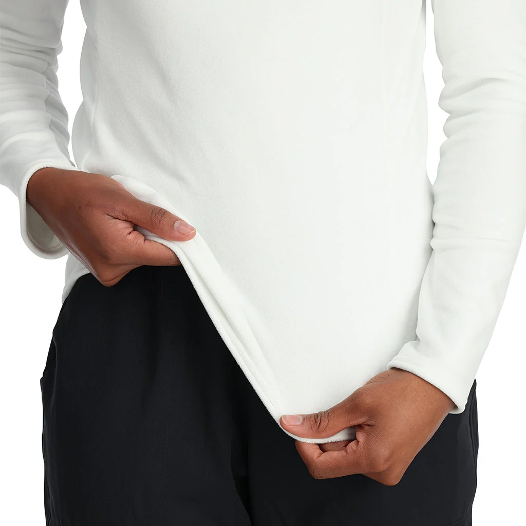 Womens Shimmer Bug Half Zip T-Neck - White - Image 5