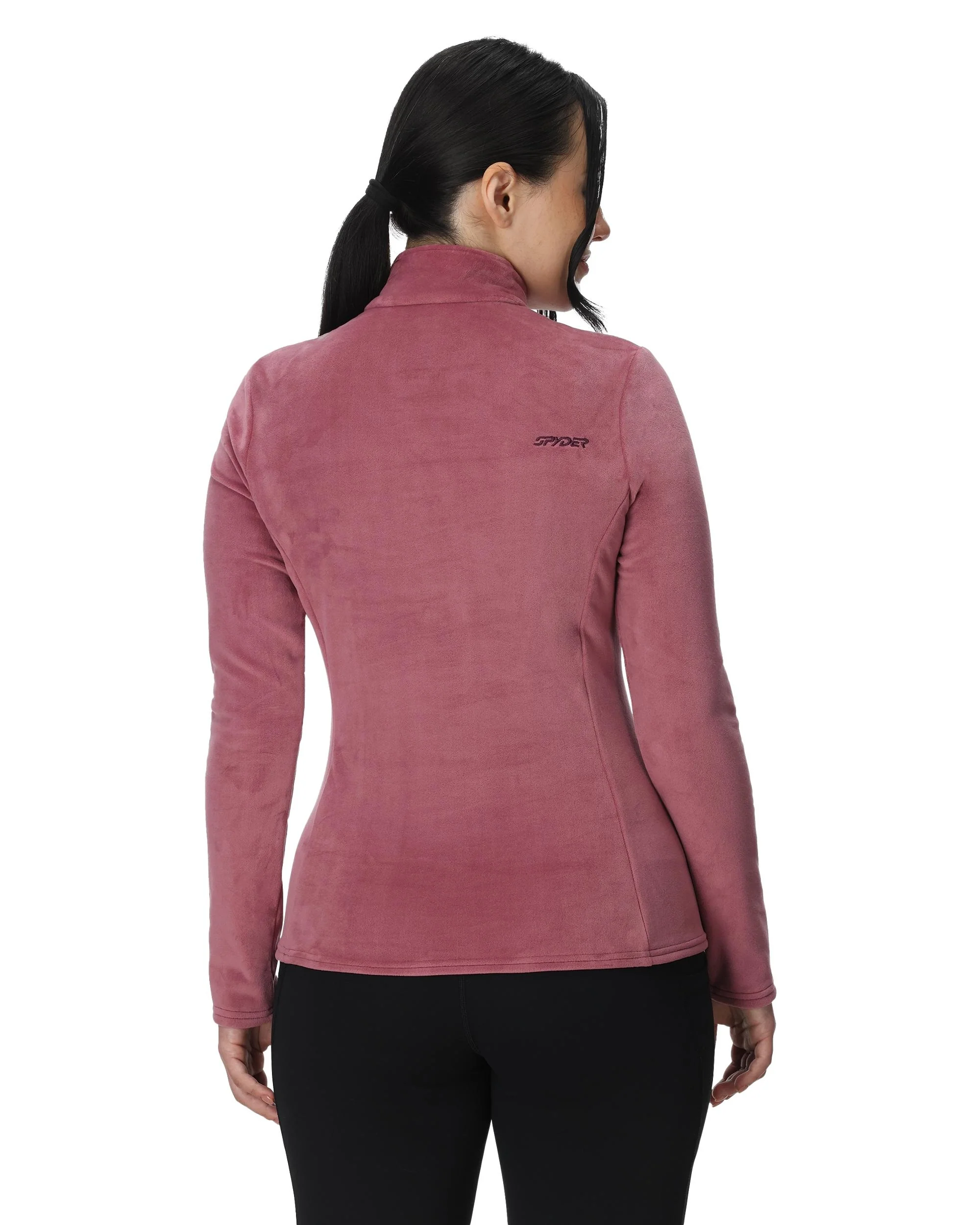 Womens Shimmer Bug Half Zip T-Neck - Acai - Image 4