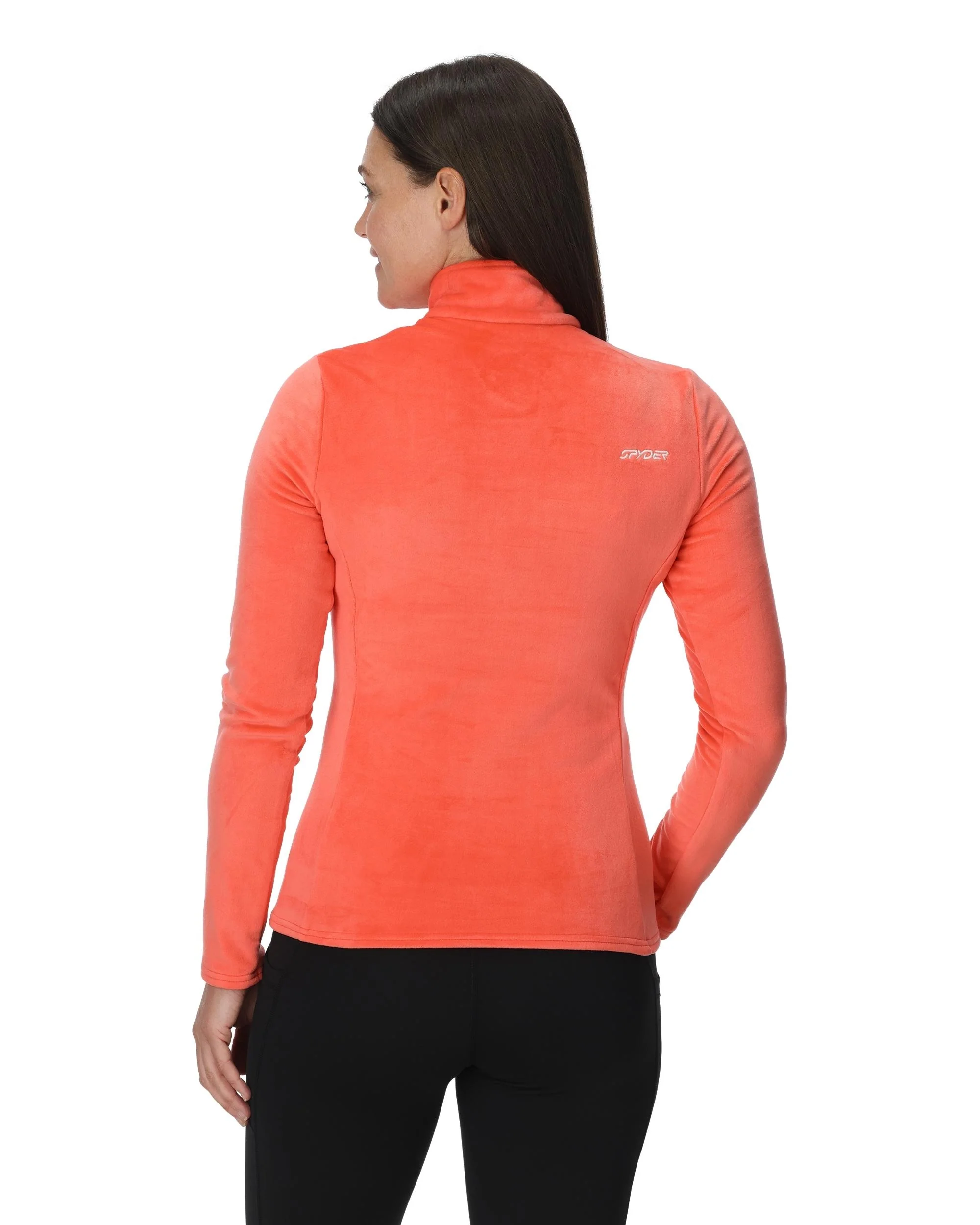 Womens Shimmer Bug Half Zip T-Neck - Coral Haze - Image 4